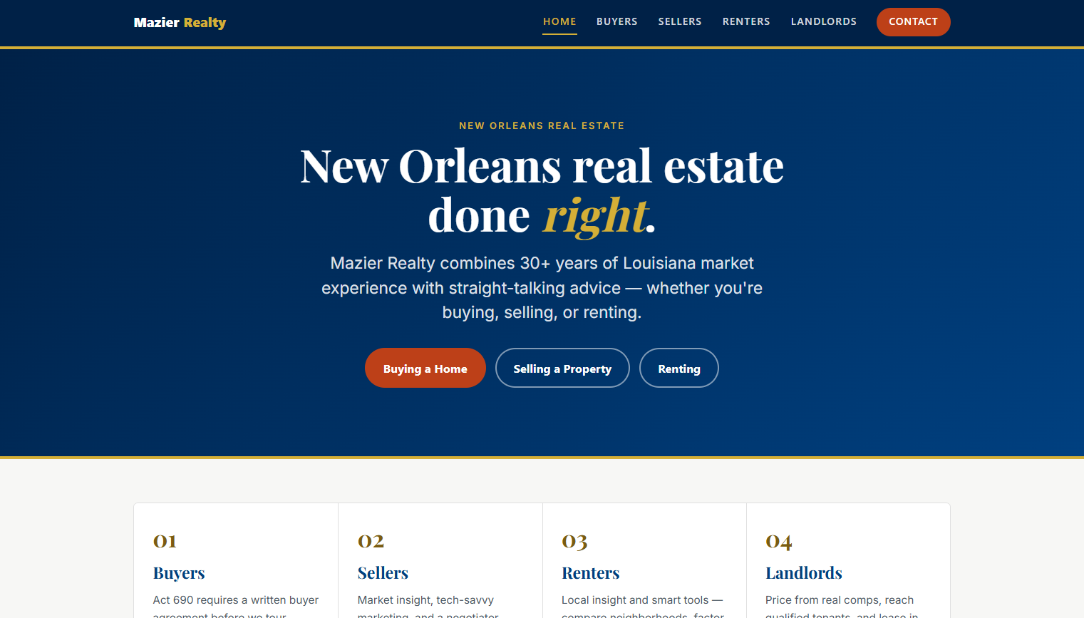 MazierRealty.com homepage